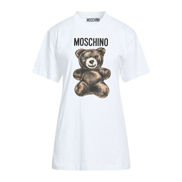 【送料無料】 モスキーノ レディース Tシャツ トップス T-shirts White