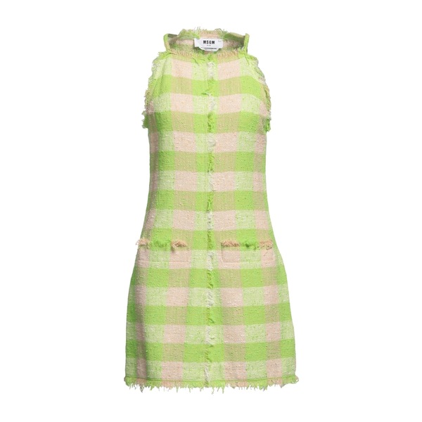 【送料無料】 エムエスジイエム レディース ワンピース トップス Mini dresses Green