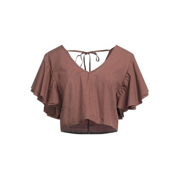 【送料無料】 ハブワン レディース Tシャツ トップス Tops Brown
