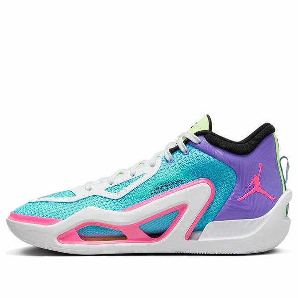Air Jordan ジョーダン メンズ スニーカー Lagoon Pulse/Pink Blast/Psychic Purple/White/Lime Glow/Black 【Air Jordan Tatum 1 'Wave Runner' FV0169-400】 サイズ US_7(25.0cm)画像