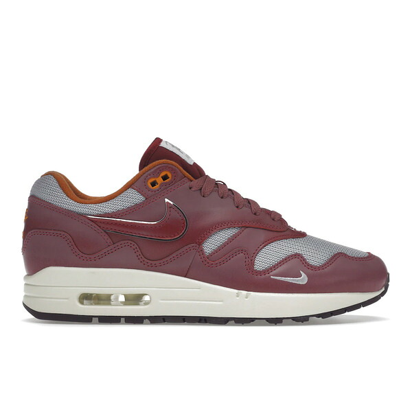 Nike ナイキ メンズ スニーカー 【Nike Air Max 1 Patta Waves Rush Maroon (without Bracelet)】 サイズ US_12.5(30.5cm) Metallic Silver/Rush Maroon｜asty