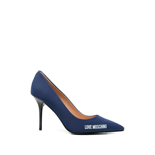優しいこと モスキーノ レディース パンプス シューズ Logo-print pumps Blue