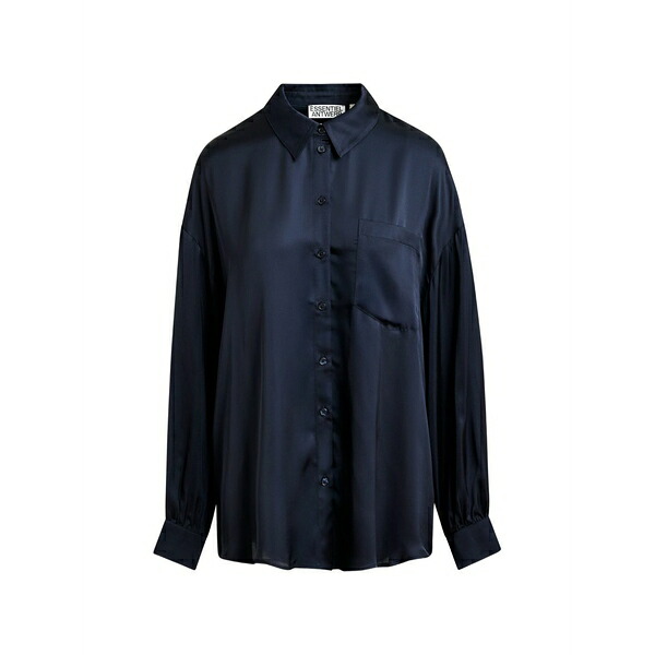 エッセンシャルアントワープ レディース プルオーバー トップス Judith ruffled pocket shirt Blue