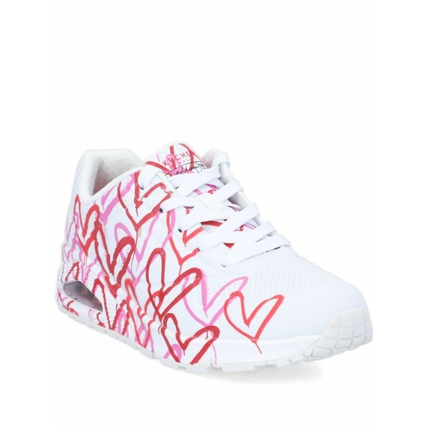 スケッチャーズ レディース スニーカー シューズ Heart-print sneakers White
