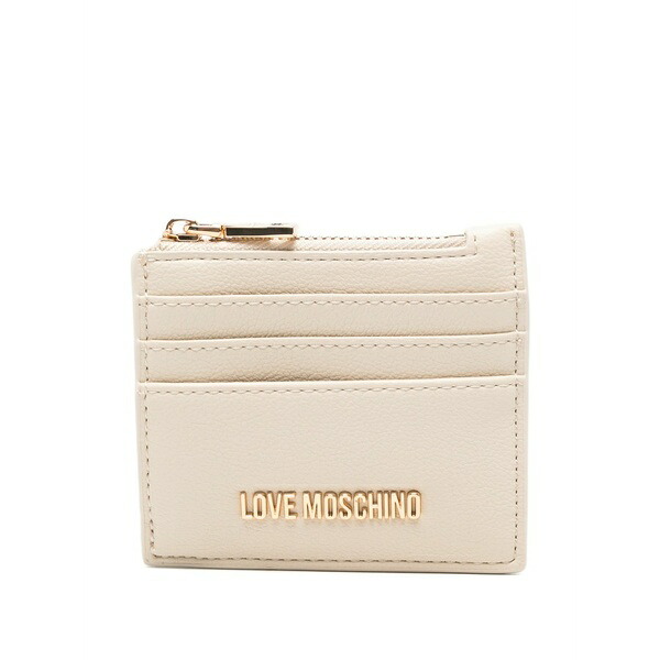 優しいこと モスキーノ レディース 紙入れ 付属品 Heart zip card holder Neutrals