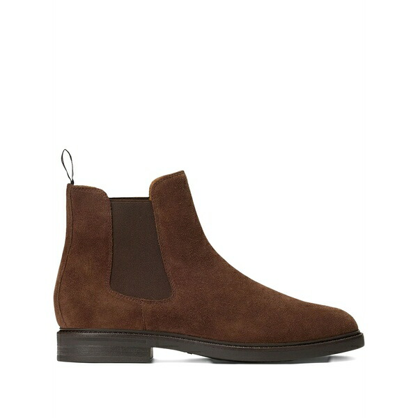 ラルフローレン メンズ ブーツ シューズ Suede elastic-panel boots Brown
