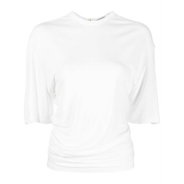 クリストファーエスバー レディース プルオーバー トップス Gathered-detail t-shirt  White
