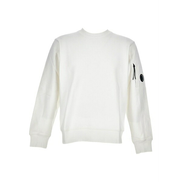 シーピーカンパニー メンズ パーカー・スウェットシャツ アウター Pocket-detail crew-neck sweatshirt White|asty
