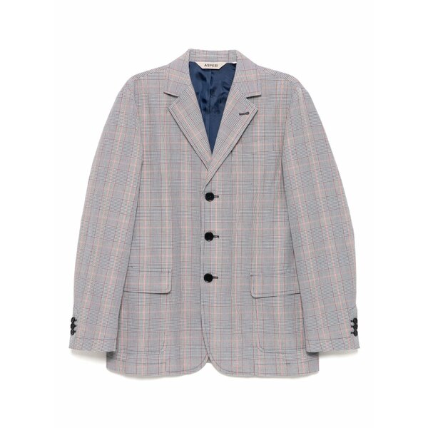 アスペジ メンズ 上衣＆上衣 アウター Glen-plaid blazer Blue コート・ジャケット-メンズファッション