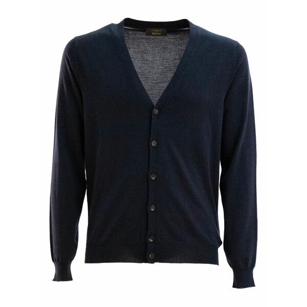 ザノーネ メンズ ジレー アウター Buttoned cardigan Blue