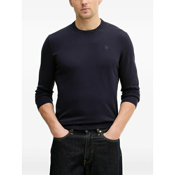 ハケット メンズ ニット&セーター アウター Crew-neck long-sleeve t-shirt Blue｜asty