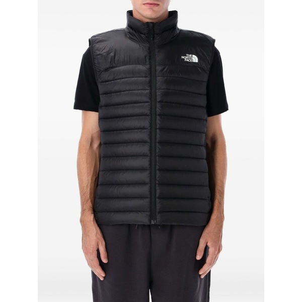 北の方人間の顔 メンズ 厚地の外套 アウター Quilted high-neck gilet  Black