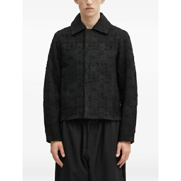 アーダーエラー メンズ ジレー アウター Textured buttoned cardigan Black