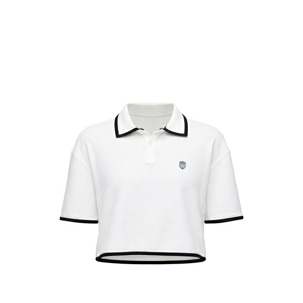 オスクレン レディース スポーツシャツ トップス Logo-detail polo top White