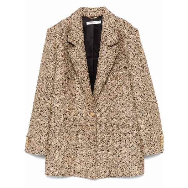 アレッサンドラ・リッチ レディース 上衣＆上衣 アウター Lurex tweed blazer Black