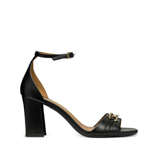 ジェオックス レディース サンダル シューズ 80mm new eraklia ankle-strap block-heel sandals Black｜asty