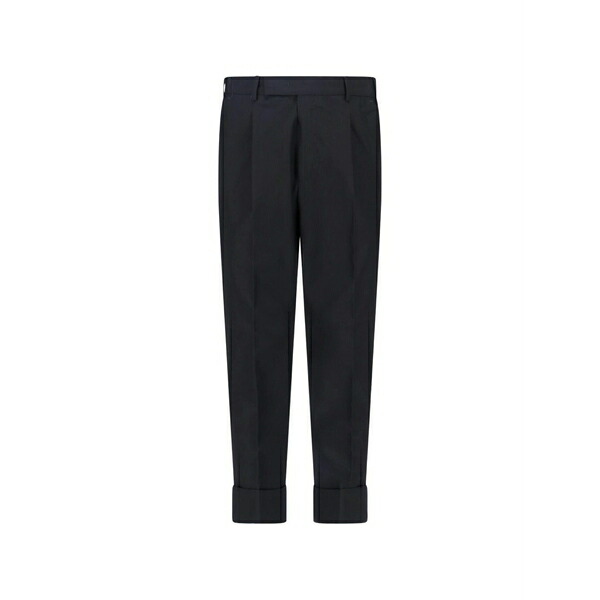 PTトリノ メンズ 心地好いズボン下 ボトムス Pleated tailored trousers Black