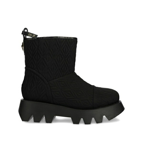エリザベスフランキ レディース ブーツ シューズ Quilted platform boots Black|asty