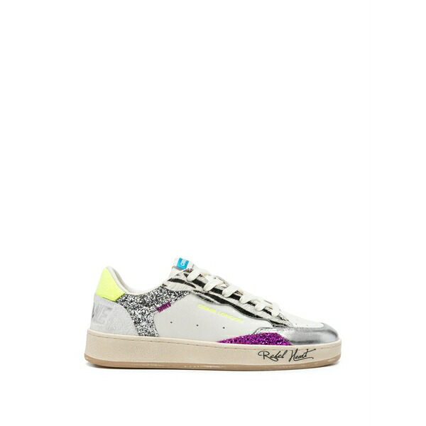クライムロンドン レディース スニーカー シューズ Chelsea glitter-embellished sneakers White|asty