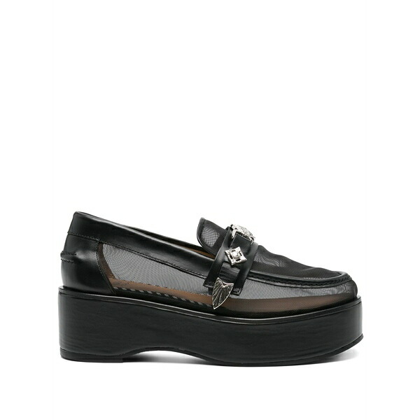 トゥーガ ピューラ レディース スリッポン・ローファー シューズ 55粍 leather heeled loafers Black