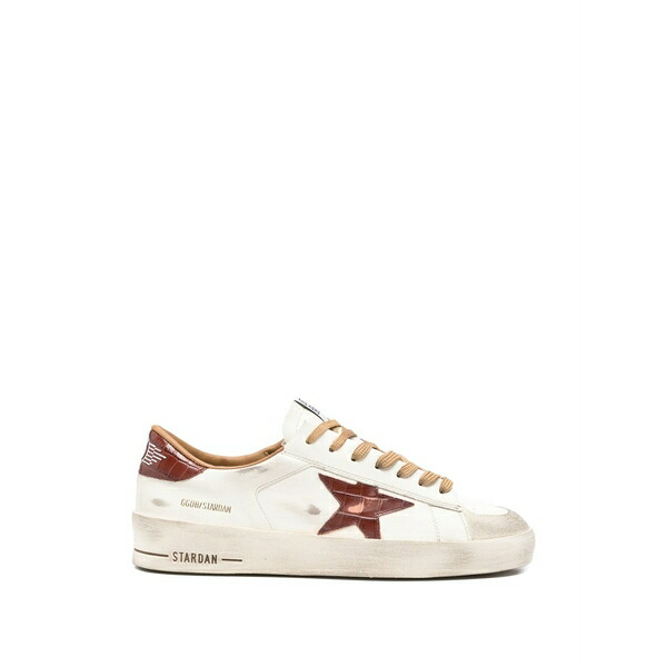 ゴールデングース メンズ スニーカー シューズ Stardan leather star-motif sneakers White|asty