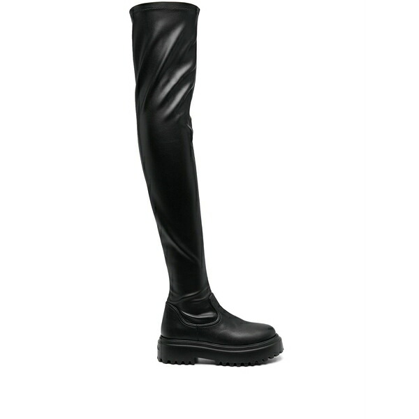 ル シラ レディース ブーツ シューズ Ranger thigh-high boots Black|asty