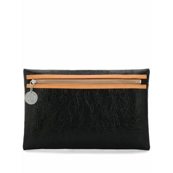 マルタンマルジェラ レディース クラッチペダル御徒面子 御徒面子 Textured clutch bag Black