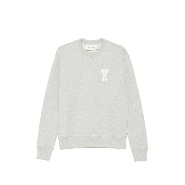 アミ レディース ニット&セーター アウター Heart appliqued sweatshirt Grey|asty