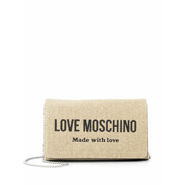 優しいこと モスキーノ レディース ショルダーバッグ 御徒面子 Logo-detail chain-strap shoulder bag Neutrals