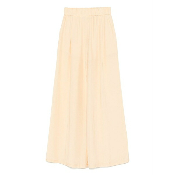 パトリツィア ペペ レディース カジュアルパンツ ボトムス Logo-plaque palazzo trousers Neutrals|asty
