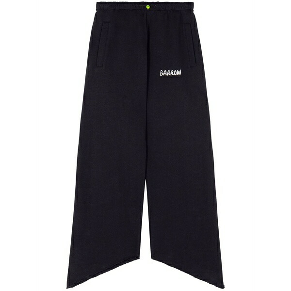 バロウ レディース 心地好いズボン下 ボトムス Asymmetrical elasticated trousers Black パンツ-ボトムス-レディースファッション