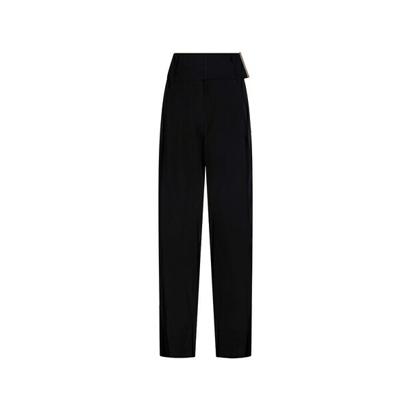 スポーツマックス レディース カジュアルパンツ ボトムス Wide leg trousers Black|asty