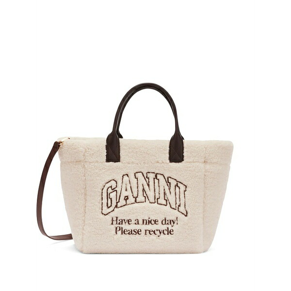 ガニー レディース トートバッグ バッグ Logo-detail tote bag Neutrals｜asty