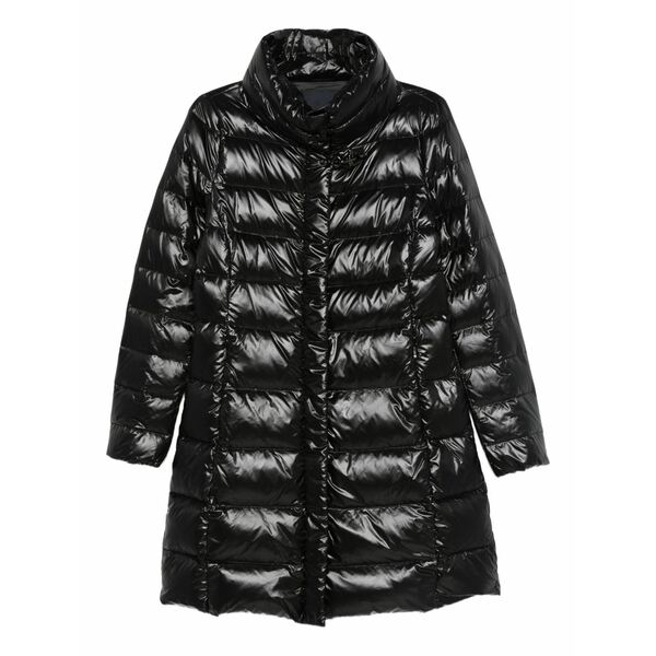フェイ レディース 厚地の外套 アウター Quilted stand-collar coat Black