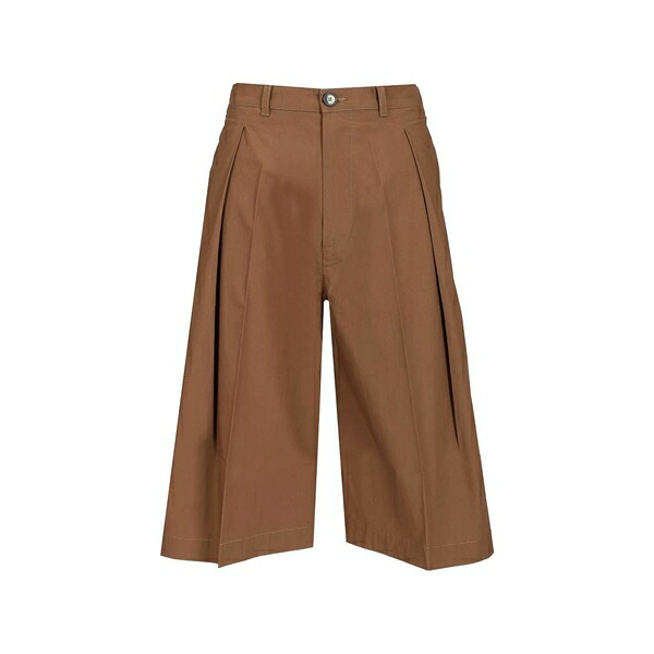 バレナ レディース 心地好いズボン下 ボトムス Amado vion pleated bermuda shorts Brown