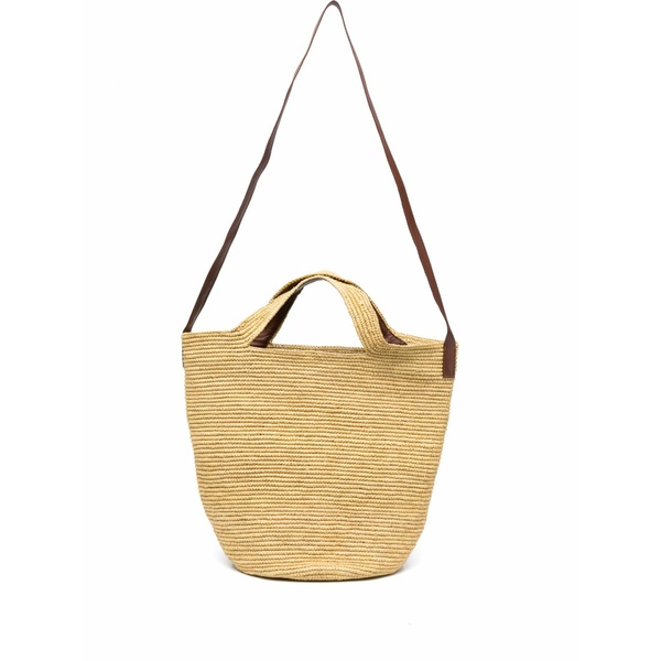 センシースタジオ レディース トートバッグ バッグ Interwoven-straw tote bag Neutrals｜asty