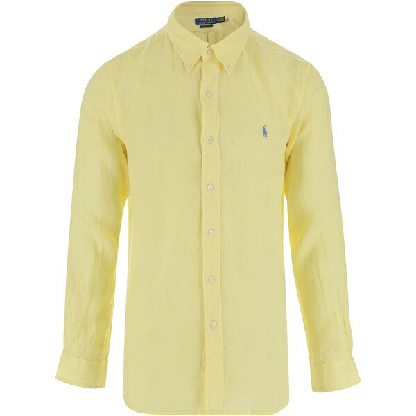 ラルフローレン メンズ シャツ トップス Linen shirt Yellow｜asty