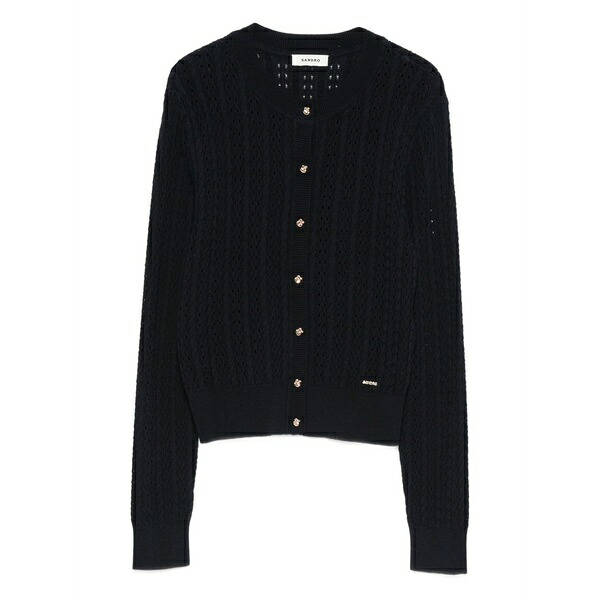 真砂ロ レディース ジレー アウター Button-fastening cardigan Blue