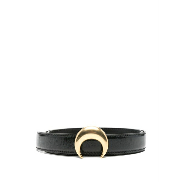 米国海兵隊員 独居室 レディース 胴締め 佩び物 Crescent-moon buckle belt Black