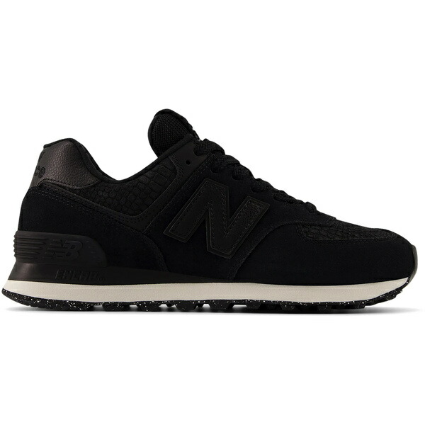 New Balance ニューバランス レディース スニーカー  【New Balance 574 Black Croc (Women)】  サイズ US_8.5(25.5cm) Black/Metallic Black