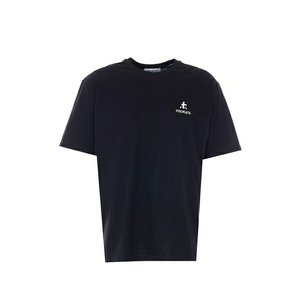 プレミアータ メンズ プルオーバー トップス Logo-print t-shirt Blue