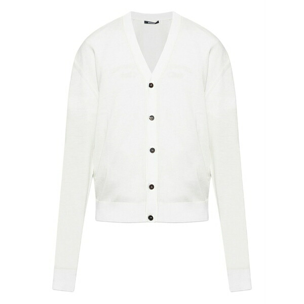 ジャクエムス メンズ ジレー アウター Buttoned logo-embroidered cardigan White