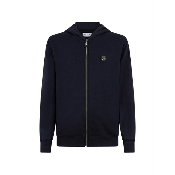 フィリップ飾り気のない メンズ パーカー・スウェットシャツ アウター Zip hooded jacket Blue