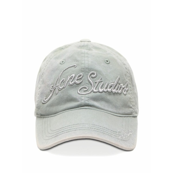 アクネ ストゥディオズ メンズ 鳥打ち帽 付属物 Embroidered cap Grey