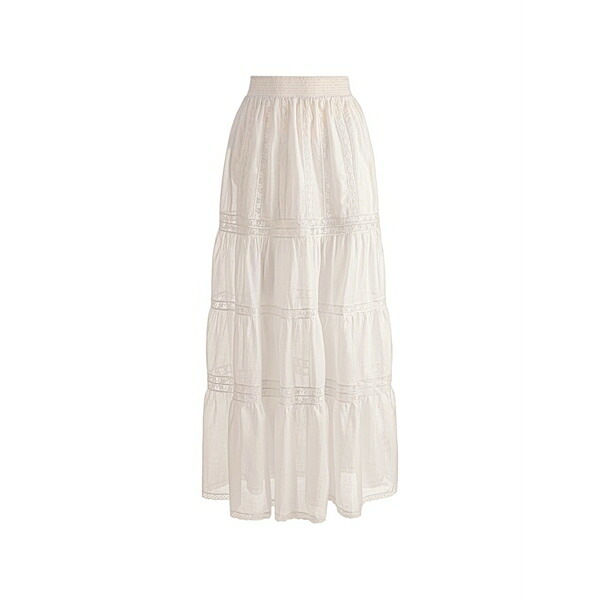 アリス アンド オリビア レディース スコート ボトムス Kathryn lace-trim maxi skirt White