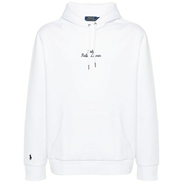 ラルフローレン メンズ パーカー・スウェットシャツ アウター Logo-embroidered hoodie White パーカー-トップス-メンズファッション