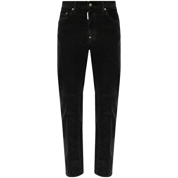 ディースクエアード メンズ ジーンズズボン下 ボトムス Corduroy slim-cut jeans Black