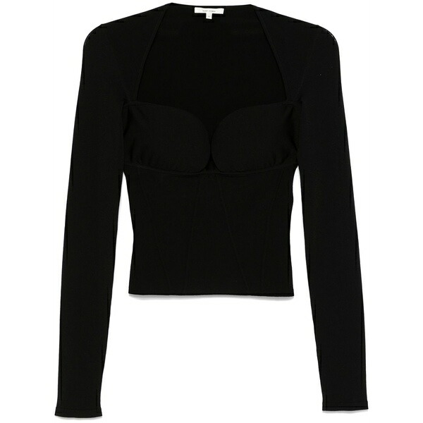 ネンシ ドジャカ レディース プルオーバー トップス Bustier-style top Black