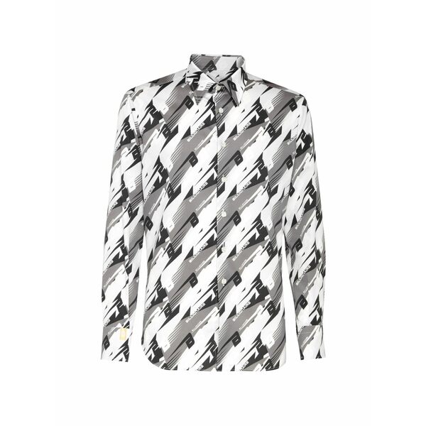 ビリオネア メンズ シャツ トップス Printed shirt Grey｜asty