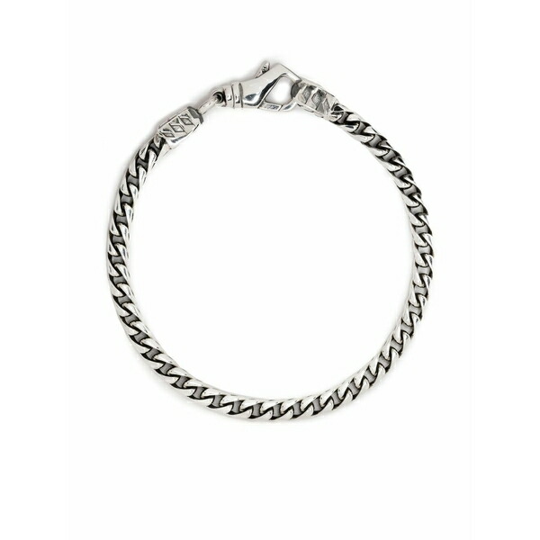 エマニュエレ ビコッキ メンズ ブレスレット・バングル・アンクレット 付属物 Square box chain bracelet Silver